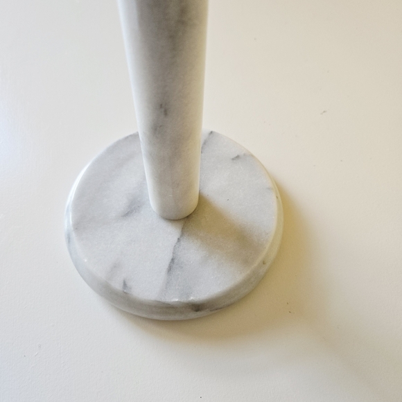 Vintage Freestanding Marble Stone Gray White Paper Towel Holder / Dispenser - Picture 5 of 8